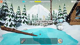 Fuckerman Winter Lovers Complete Gameplay - Huge Tits Teen & MILF Hardcore Threesome Anal Fuck