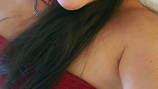 Busty brunette with big boobs rides cock