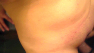 Tight Pussy Asian Fucked on Bathroom Counter Huge Cumshot on Pussy