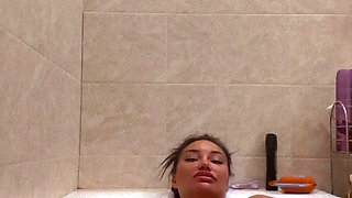 Hot Monika Fox Takes A Bath And Poses