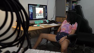 caught my little stepsister watching porn