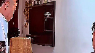 Stepson Cum on His Stepmother's Huge Tits During a Family Breakfast - Savannah Watson