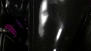 Horny Rubber Doll Playing with Herself and Using Sub as Face Dildo