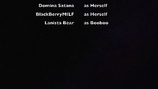 Part 3:- Domina Satana and BlackBerryMILF gives Booboo a edging session!