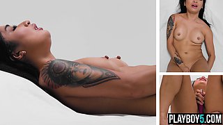 Petite Asian MILF Avery Black does masturbation to a full orgasm