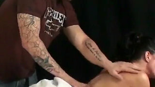 Home massage and a suck & fuck for this beautiful big tit milf