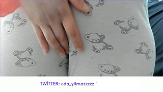 Pajama Masturbate- Rubbing Pussy with Pajama