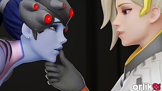 Tracer Sets up Widowmaker Fucked by Big Dicks 3D Overwatch Porn
