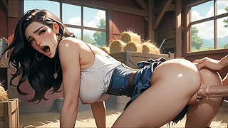 Mary the cowgirl fucking in the barn (PleasureSex16)