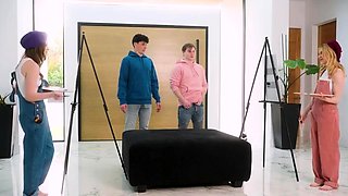 Step Sisters Swap Brothers in Art Gallery