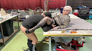 Horny Boss Fucks Apprentice at Work!