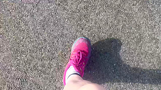 Washing My Sweaty Feet After Running