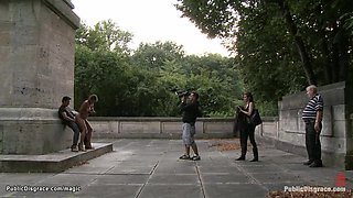Tanned Spanish babe fucked in public