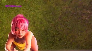 Magic Hentai Sex Parody - Big Tits Teen Gets Anal Creampie in 3D Animation