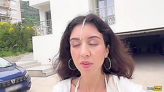 Katty West Fucks Passionately And Isnt Shy About Walking With Cum On Her Face In Public - Cumwalk