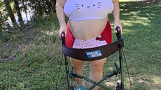 BBW Nurse Vicki Is Taking a Stroll in Her Hello Kitty Bathing Suit a Bikini! What Else Does She Do!