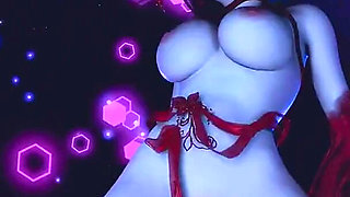 Goddess of the Crimson Glow: 3D Beauty Awaits - 3D Animation Hentai