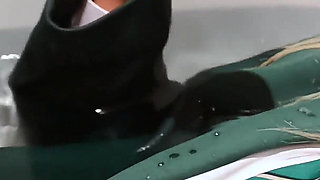 In the Bath Green and Black Uniform Featuring Lily