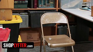 Shoplyfter - shy girl Shane Blair gets her vulva coated in sperm to avoid troubles with the law