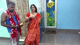Beautiful Indian Bengali saree wali bhabhi blowjob cum out in mouth