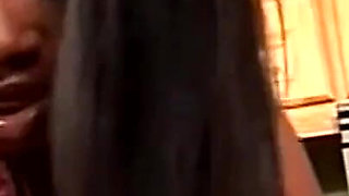 Big Black Cock Has a Craving of a Black Housewife's Doggystyle Fuck in the Kitchen