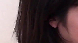 18 year old amateur Japanese slut with lots of hair on her pussy spreads her legs to get her pussy stretched