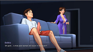 Summertime Saga - Gameplay - Roleplay - Debbie Shower Scenes and Mutual Masturbation