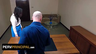 Juicy stepmother ivy ireland gets into a gloppy situation with the pervert principal