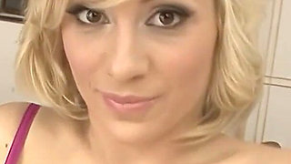Big Titted Hot Blonde MILF Bukkake Blowbang