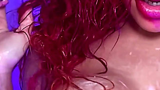 Sex Demon with Huge Tits Gets Drenched in Oil & Cum