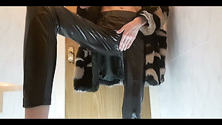 Quik Masturbation of Tracy at Friend's Toilet During Home Party.