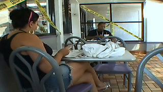 Heart Tattoo on a Big Latina Ass - Busty Brunette Sucks and Rides a BBC