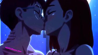Passionate Anime Couple Night Sex Session