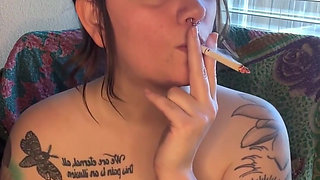 Chubby Smoker Masturbating