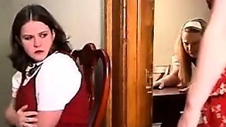 Blonde and Brunette Lesbians Scissor Fuck