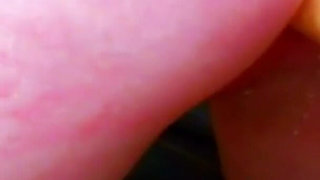 POV skinny girl gets licked and fucks girlfriend with strap on