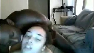 Redbone gets pounded by boyfriend: Blowjob, Doggy  Big Tits Porn