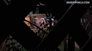 Crazy Threesome: Chubby Stepmom x BWC Stepson x BBC Neighbour (3D Animation)