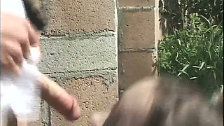 Pigtailed Teen Enjoying a Delightful Outdoor Romance with a Mature Man
