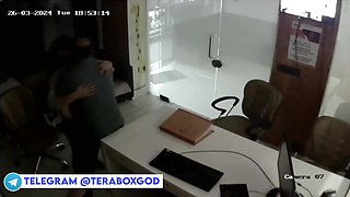 CCTV Seizes Messy Manager Calling Same Worker Again For Morning Penetrate
