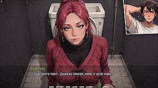 Horny Japan Girl Giving Me a Blowjob in Public Toilet