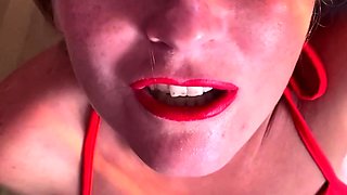 Great amateur video of Brunette POV oral sex