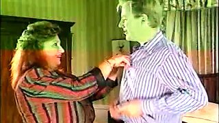 Stunning redhead MILF with amazing big boobs shares husband