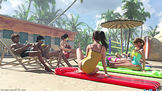 Being a Wife (v1.220p) - P8 - the Slutty Stepmom Helps Her Stepson Cum While on a Family Trip to the Beach