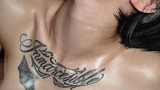 18-year-old Model with Tatoo Blindfolded, Squirting, Extreme Shooting Record.