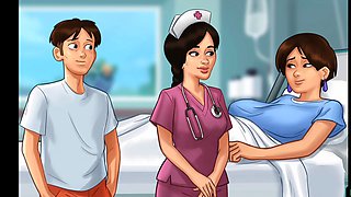 Curvy doctor gives a deep throat in summertime saga gameplay