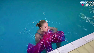 Swim & Play in Pvc Mac, Latex and Heels