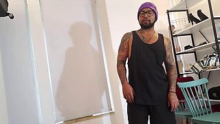 Stepmother Masturbates with Sex Doll, Stepson Spies on Her with Lust