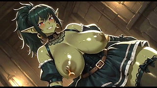 Beautiful Orc Bouncing Boobs, Ai Animation