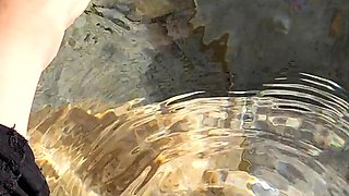 Foot fetish outdoor action